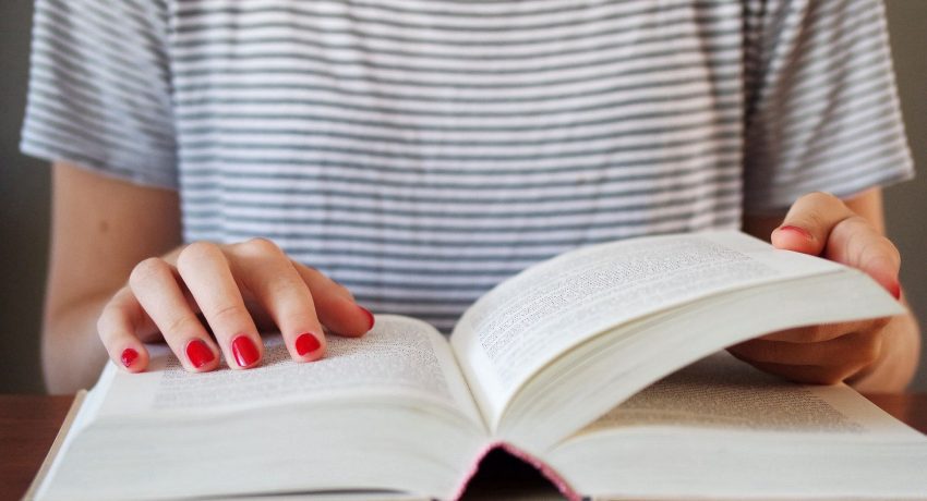 Woman reading a book